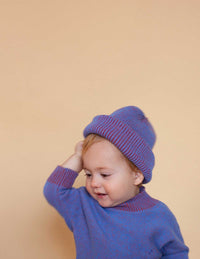 sapphire marle cotton knit pullover
