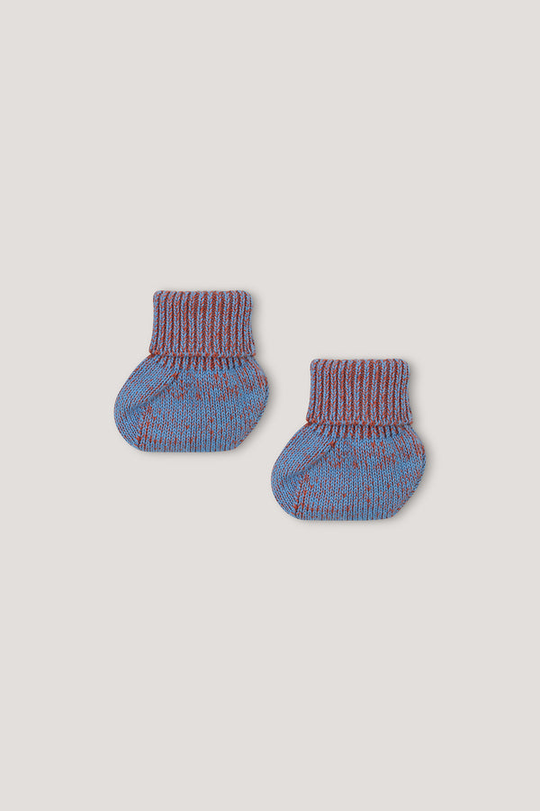 sapphire marle cotton knit booties