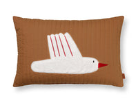 bird quilted cushion rectangular - sugar kelp - ferm  LIVING -