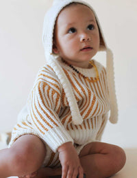 honeycomb wool and cotton jumper