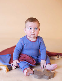 sapphire marle cotton knit baby blanket
