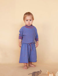 sapphire marle cotton knit pullover