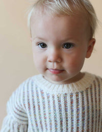 rainbow wool and cotton jumper