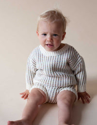 rainbow wool and cotton jumper