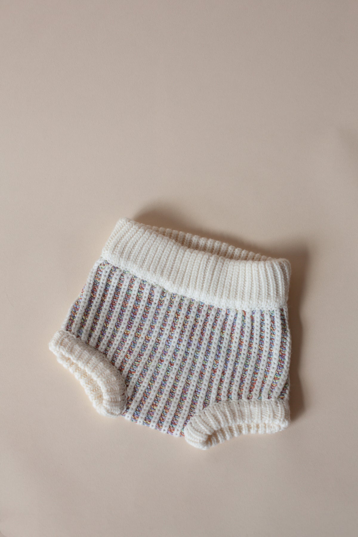 rainbow wool and cotton shortie