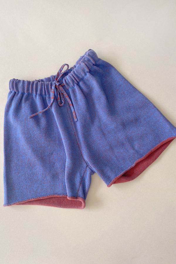 sapphire marle cotton knit short
