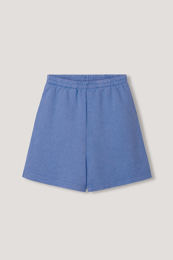 organic cotton fleece short - blue