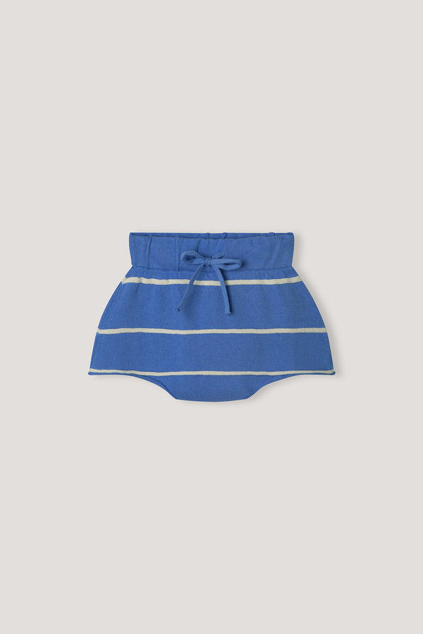 infant - blue stripe knitted shortie