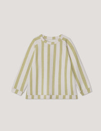 citrus stripe fleece pullover